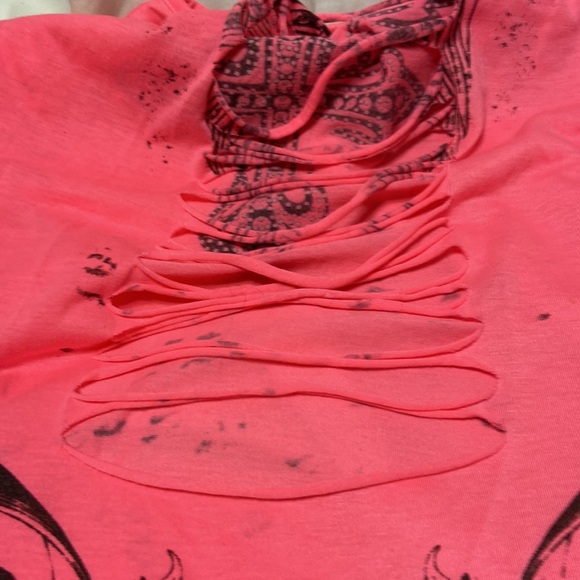 JR’s razor cut back tank top large but fits like a small glittery paint front - Picture 8 of 9